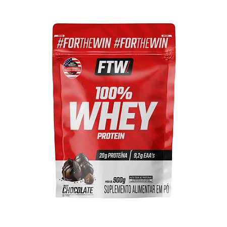 100% Whey Refil 900G Chocolate  - Ftw