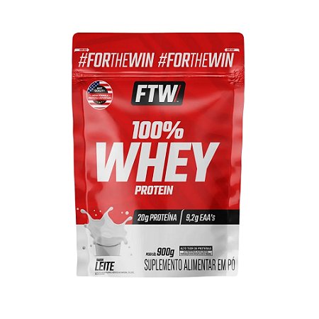 100% Whey Refil 900G Leite – Ftw