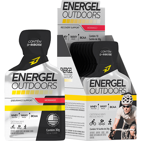 Energel Outdoors Cx C/10 Sachês Morango Body Action