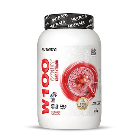 W100 Pote Morango 900G Nutrata