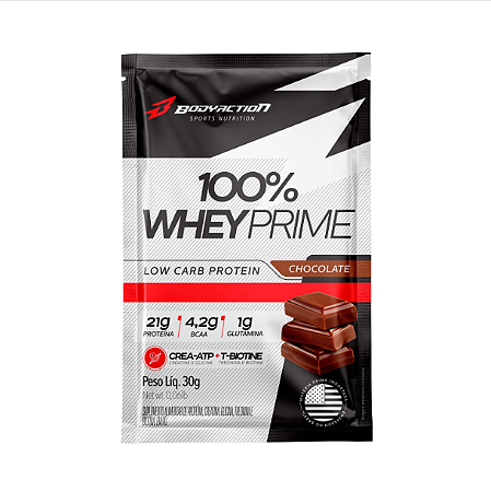 100% Whey Prime Saches 30G Chocolate - Body Action