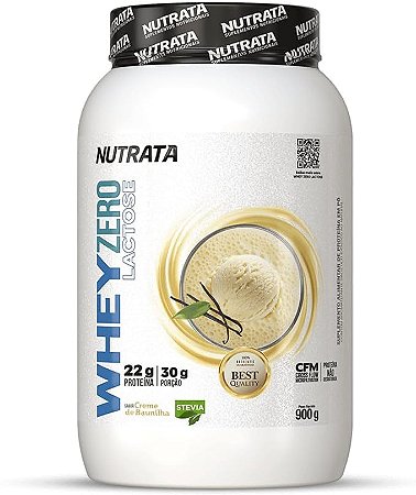 Whey Zero Lactose Baunilha 900Gr - Nutrata