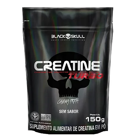 Refil Creatine Turbo 150G Sem Sabor Black Skull
