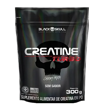 Refil Creatine Turbo 300G Sem Sabor Black Skull