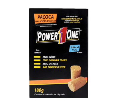 Paçoca Rolha 10Un X 18Gr -  Power1One Zero