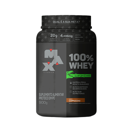 100% Whey Dino Pote 900G Caramelo Macchiato - Max Titanium