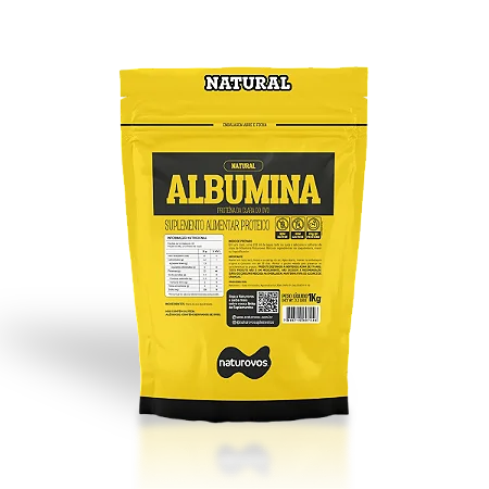 Albumina Sabor Natural Bag 1Kg - Naturovos.