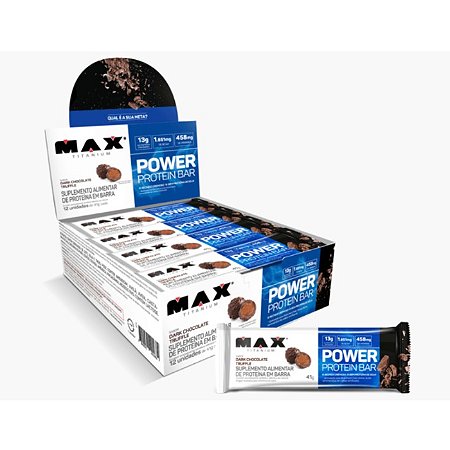 Power Protein Bar Dark Chocolate Truffle C/12 Max Titanium