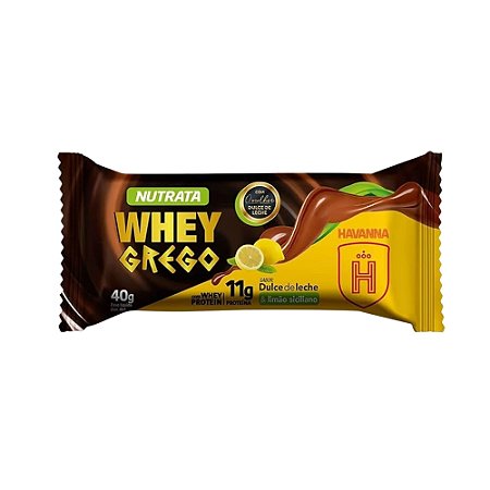 Whey Grego Bar Dulce De Leche E Limão Siciliano 40G Nutrata