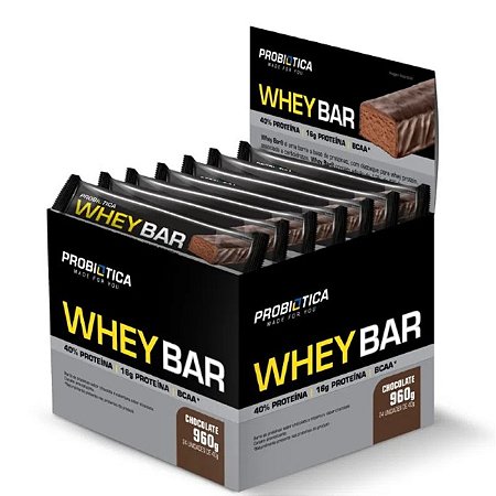 Whey Bar Chocolate Display C/24 Probiotica