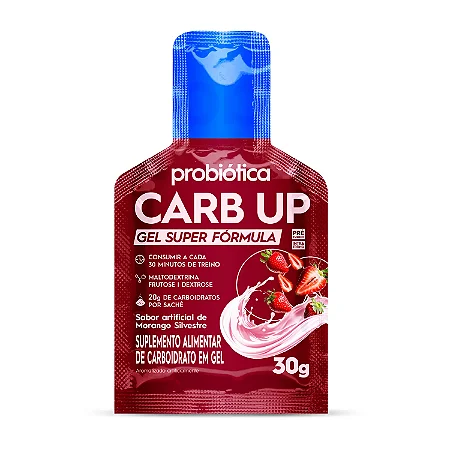 Carb Up Super Formula Sachê 30G Morango Silvestre Probiotica