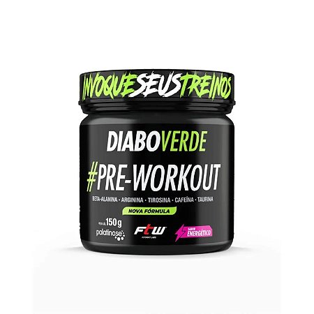 Diabo Verde #Pre-Workout Cereja 150G  Ftw