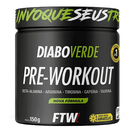 Diabo Verde #Pre-Workout 300G Frutas Amarelas Ftw
