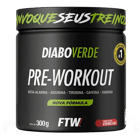 Diabo Verde #Pre-Workout Frutas Vermelhas Mansão Maromba 250G  Ftw