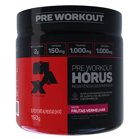 Horus Pote 150G Sabor Frutas Vermelhas Max Titanium