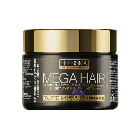 Mega Hair (Fortalecimento E Crescimento Dos Fios) - 60 Caps Belissima