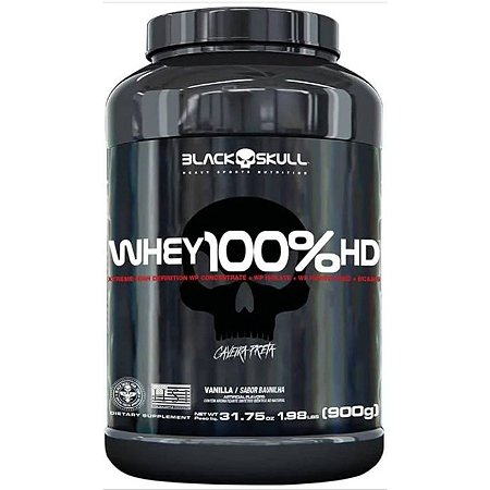 Whey 100% Hd Baunilha 900G Black Skull