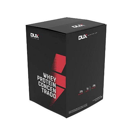 Whey Protein Concentrado Sache Cx 10 Un Chocolate Dux Ntrition