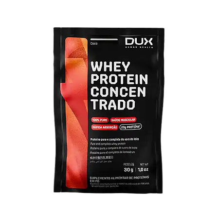 Whey Protein Concentrado Sache 30G Coco Dux Nutrition