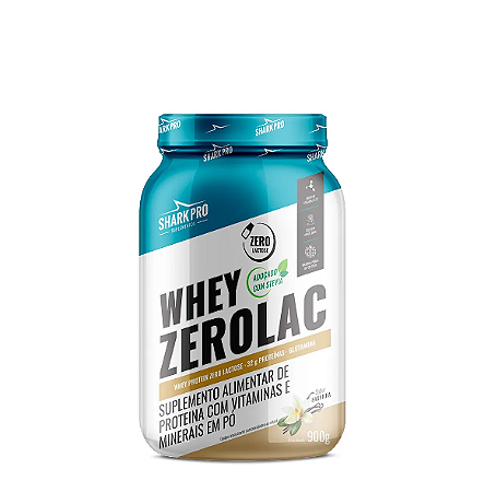 Whey Zerolac Pote 900G - Baunilha Shark Pro