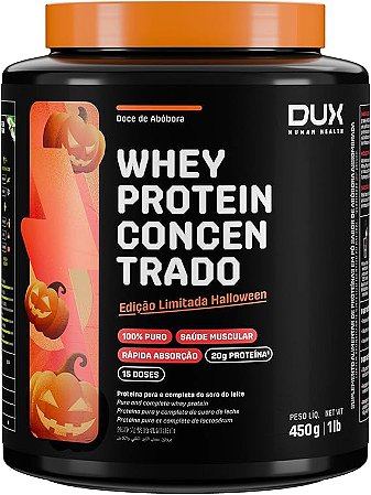 Whey Protein Concentrado Halloween 450G  - Doce De Abobora - Dux Nutrition