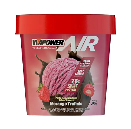 Vitapower Air Pote 280G Sabor Sorvete Morango Trufado - Vitafor