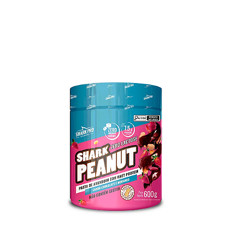 Pasta De Amendoim Morango E Chocolate Cream - 600Gr Zero Lac Shark Pro