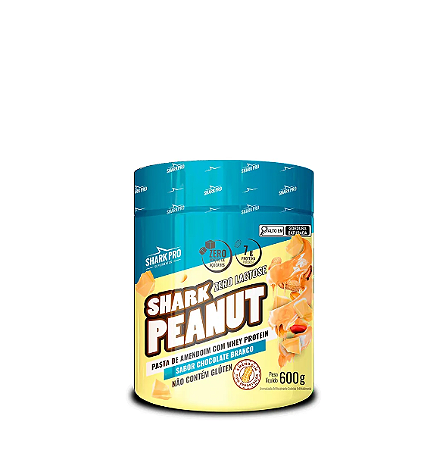 Pasta De Amendoim Choc Branco -600Gr -Zero Lactose Shark Pro