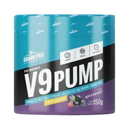 V9 Pump - Pre Treino 150G - Acai & Guarana Shark Pro