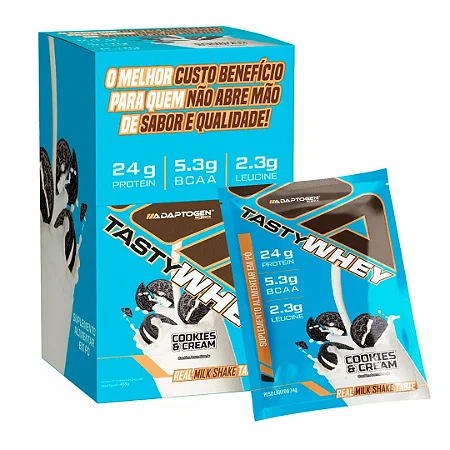Tasty Whey Cookies Cream C/12 34G Adaptogen