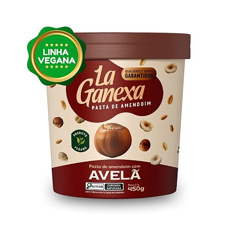 Pasta De Amendoim Avelã 450G - LA GANEXA