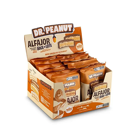 Alfajor Doce De Leite Com Cobertura Ao Leite Cx 12Un Dr Peanut