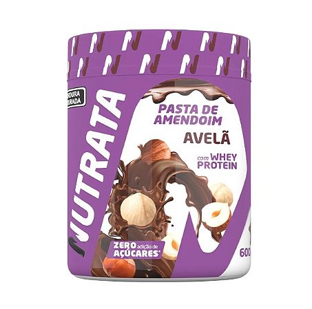 Pasta De Amendoim Com Whey Sabor Avela 600G Nutrata