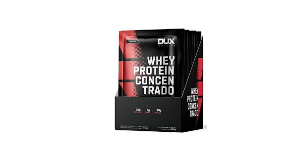 Whey Protein Concentrado Sache Cx 10Un Neutro Dux Nutrition