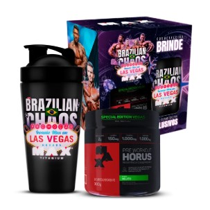 Promopack Hórus Invasão Vegas Pote 300G Sabor Mojito + Coqueteleira Max Titanium