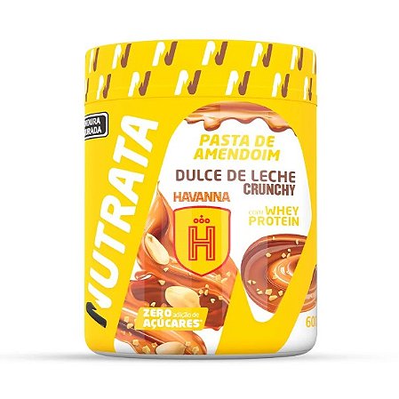Pasta De Amendoim Com Whey Sabor Dulce De Leche Crunchy Havanna 600G Nutrata