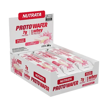 Protobar Wafer Morango Dispaly C/12 Nutrata