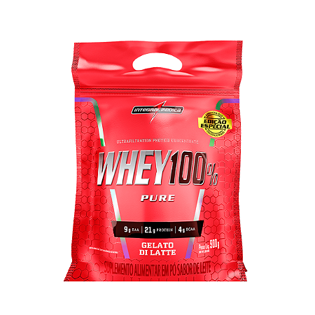 Whey 100% Pure  Refil Gelato Di La 900Gr Integral Medica