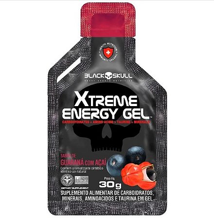 Xtreme Energy Gel Guarana Com Açai 30G - Black Skull
