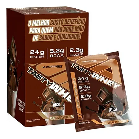 Packet Tasty Whey Rich Chocolate Cx 12 Adaptogen