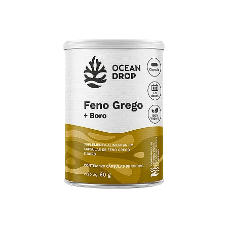 Feno Grego+Boro 120 Capsulas 500 Mg Ocean Drop