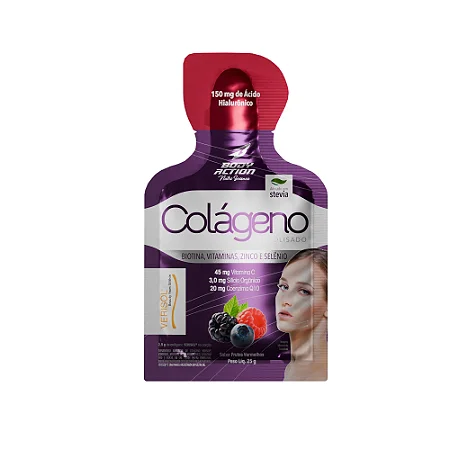 Colageno Gel Saches 25G Frutas Vermelhas Bodyaction