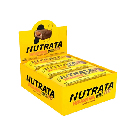 Whey Grego Bar dulce de leche Havanna Display C/12 Nutrata