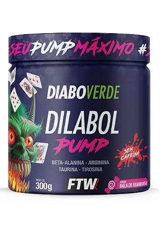 Diabo Verde #Dilabol Pump 300G - Sabor Bala De Framboesa Ftw
