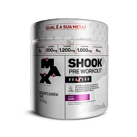 Shook Pre-Workout Linha Rafael Brandão 300G Uva - Max Titanium