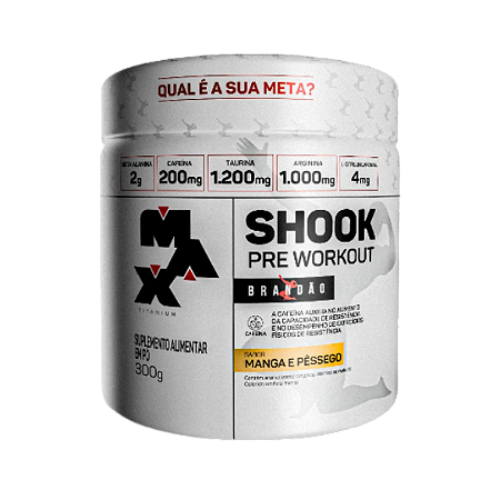 Shook Pre-Workout Linha Rafael Brandão 300G Manga E Pêssego - Max Titanium