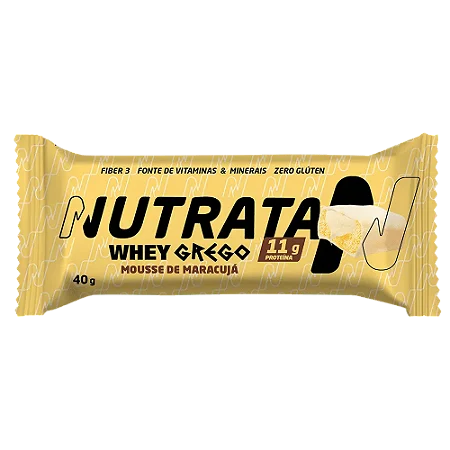 Whey Grego Bar Mousse De Maracujá 40G Nutrata
