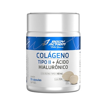 Colágeno Tipo II + Ácido Hialurônico 30 Cápsulas - Bodyaction
