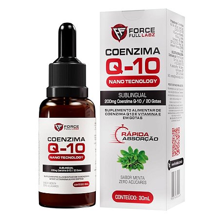 Coenzima Coq Q10 em gotas liquida 30ml  Force Full Labz