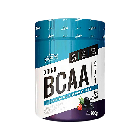 Bcaa Em Po - Bcaa Drink 5:1:1 - 300G - Acai & Guarana Shark Pro